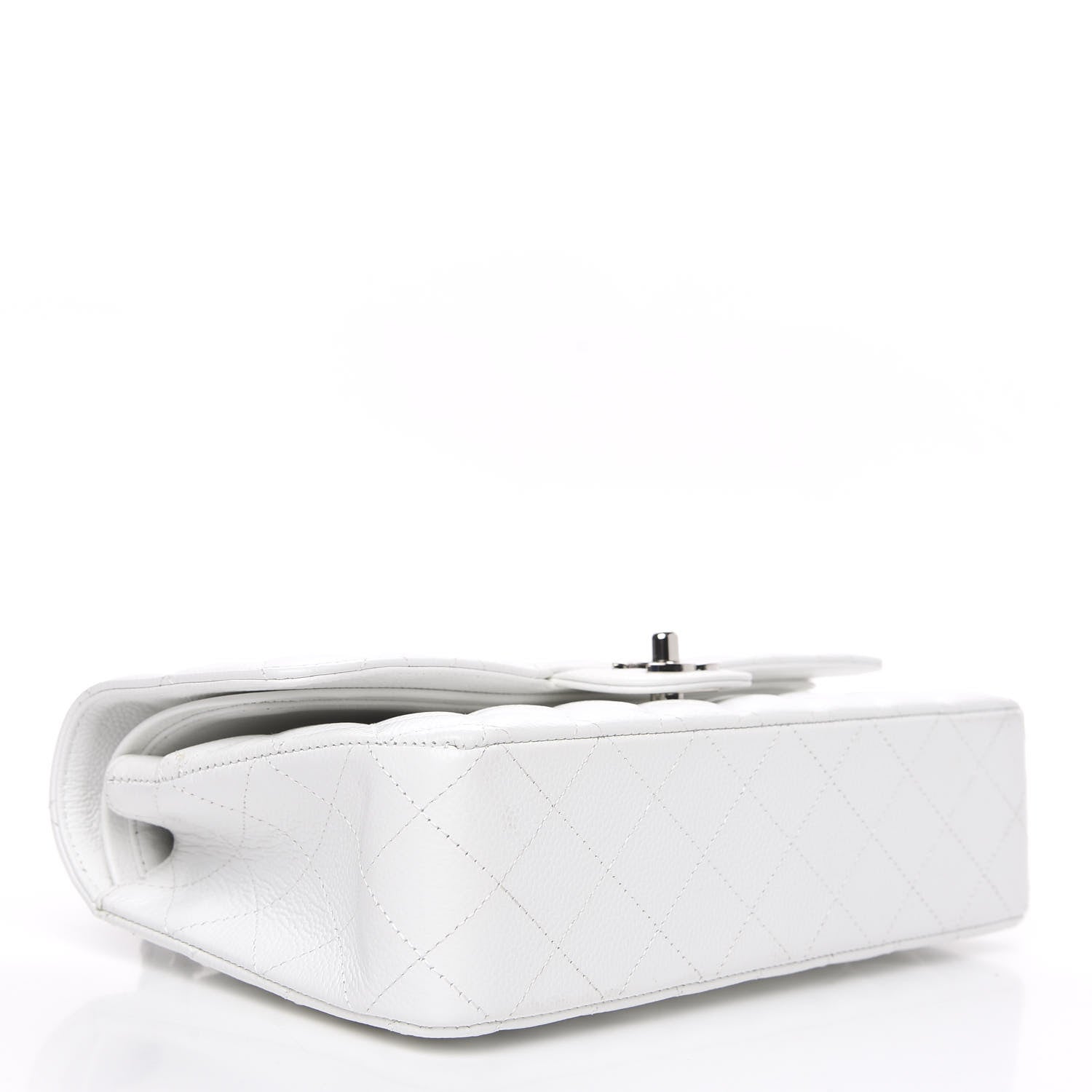 Chanel Caviar Quilted Medium Double Flap White 3 of 11