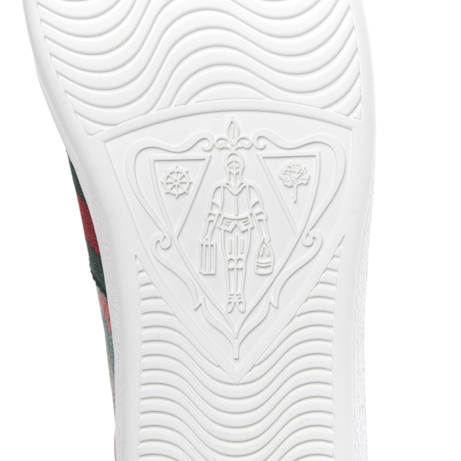 Gucci GG Supreme Monogram Strawberry Web Womens Ace Sneakers 39 Beige Multicolor Red Green 7 of 9