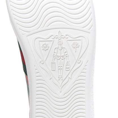 Gucci GG Supreme Monogram Strawberry Web Womens Ace Sneakers 39 Beige Multicolor Red Green 7 of 9