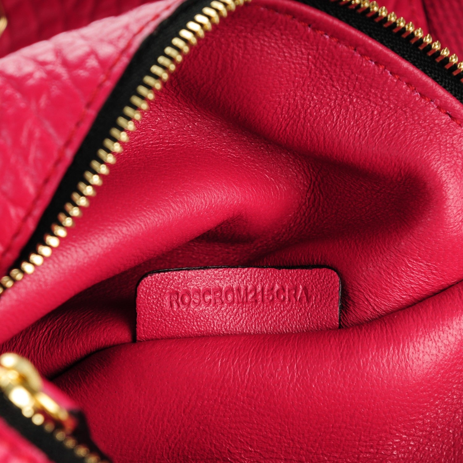 Burberry Signature Grain Calfskin Check Embossed Small Canterbury Tote Vibrant Fuchsia 8 of 8