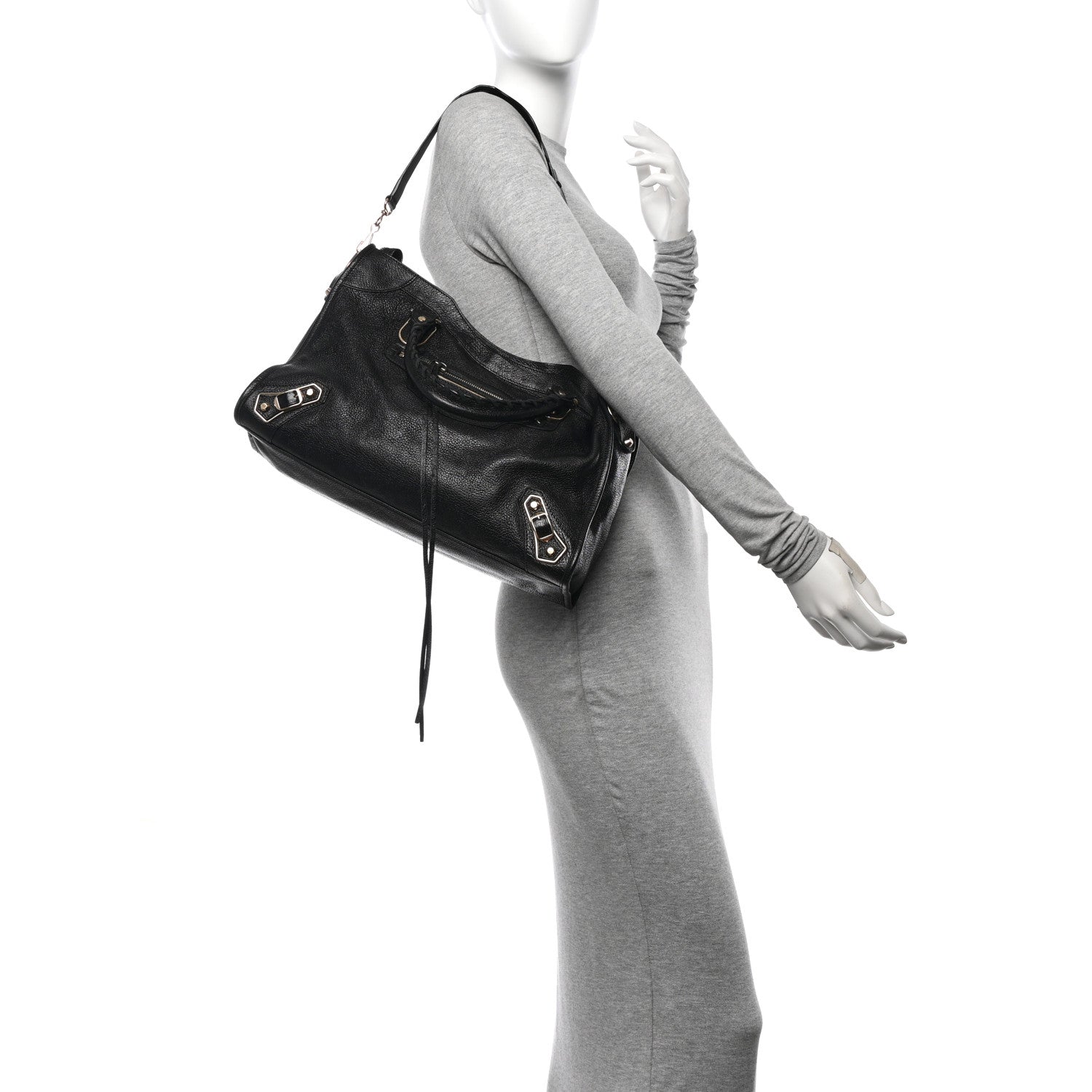 Balenciaga Chevre Gold Metallic Edge Hardware City Black 2 of 11