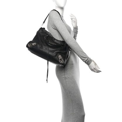 Balenciaga Chevre Gold Metallic Edge Hardware City Black 2 of 11