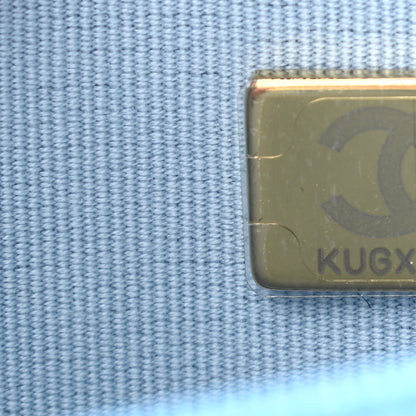 Chanel Caviar Quilted Crystal CC Wallet On Chain WOC Light Blue 8 of 12