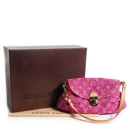 Louis Vuitton Monogram Denim Mini Pleaty Fuchsia 5 of 8