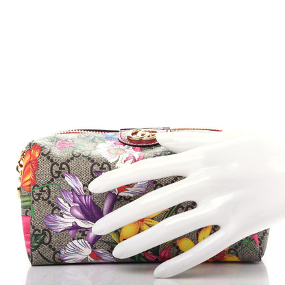 Gucci Soft GG Supreme Monogram Flora Calfskin Medium Ophidia Cosmetic Case Beige Ebony Multicolor Rosso 2 of 8