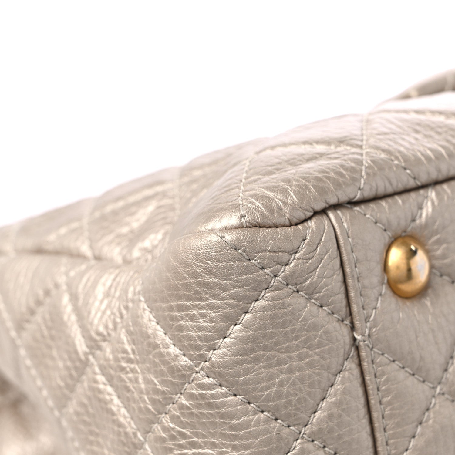 Chanel Metallic Calfskin Quilted XXL Travel Flap Bag Gold 10 of 15