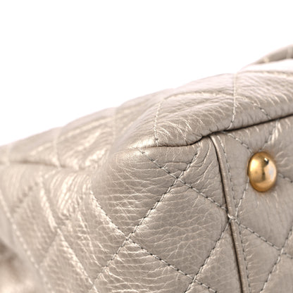 Chanel Metallic Calfskin Quilted XXL Travel Flap Bag Gold 10 of 15