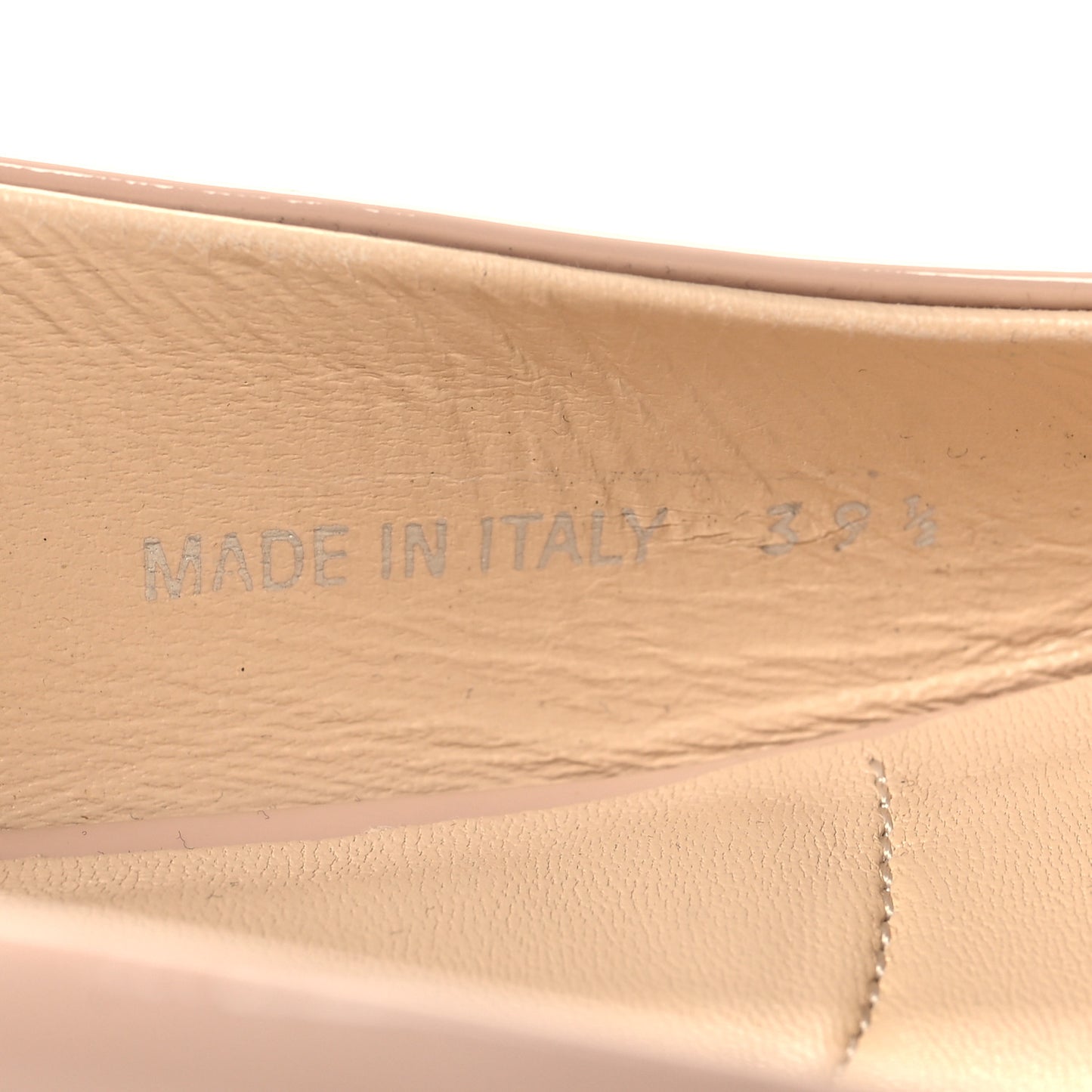 Patent Triangle Ballerina Flats 39.5 Cipria