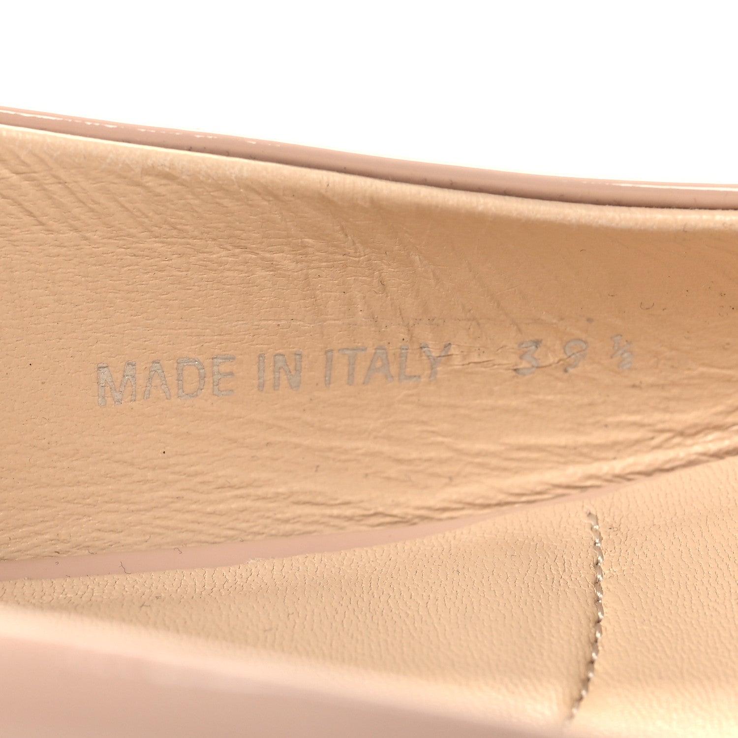 Prada Patent Triangle Ballerina Flats 39.5 Cipria 6 of 10