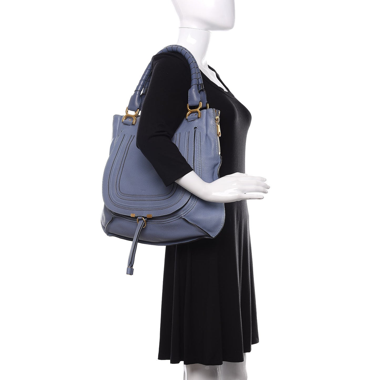 Calfskin Large Marcie Tote Skylight