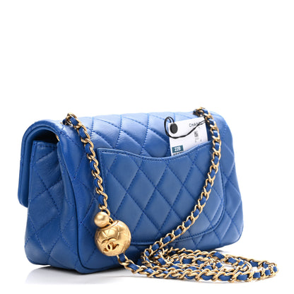 Chanel Lambskin Quilted Pearl Crush Mini Rectangular Flap Blue 2 of 10
