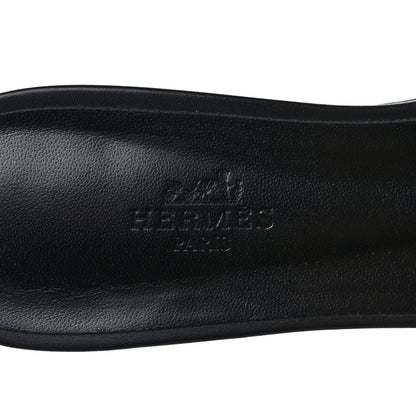Hermes Calfskin Dreamy Sandals 39 Black 8 of 10
