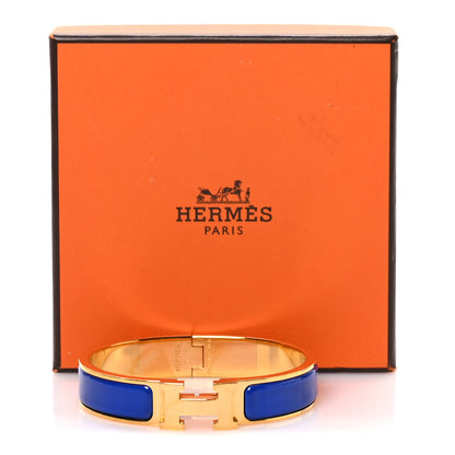 Hermes Narrow Enamel Clic Clac H Bracelet PM Bleu Royal 5 of 5