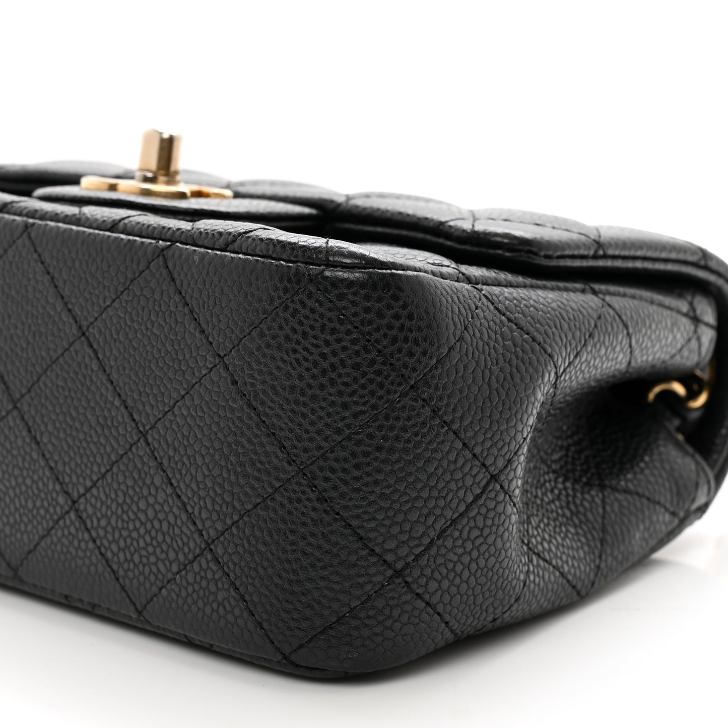 Caviar Quilted Mini Square Flap Black