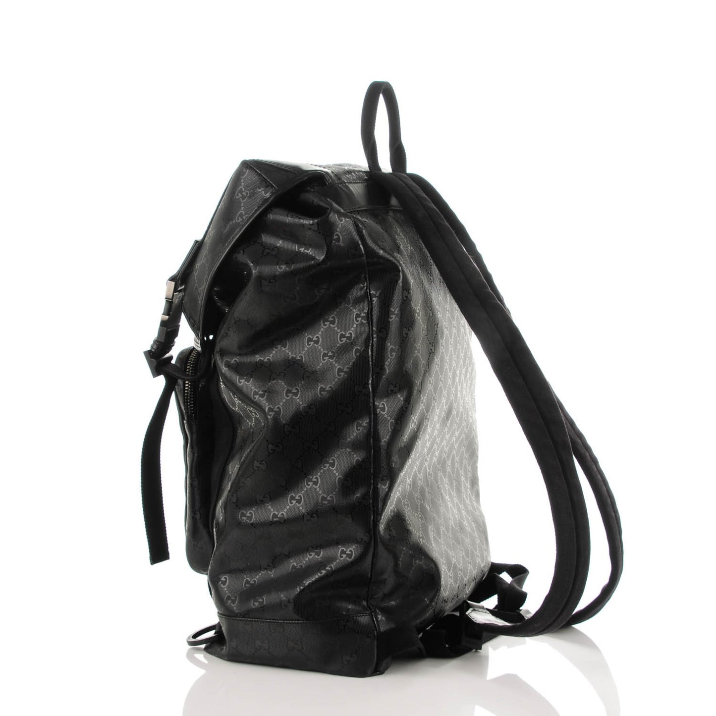 Imprime Monogram Interlocking G Double Buckle Backpack Black