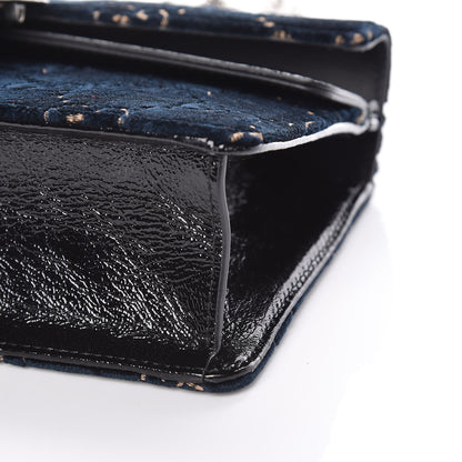 Gucci Velvet Skipper Crystal GG Monogram Small Dionysus Shoulder Bag Blue Beige Black 12 of 12