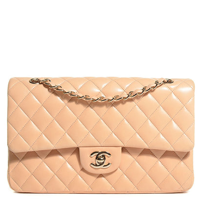Chanel Lambskin Quilted Medium Double Flap Beige 1 of 10