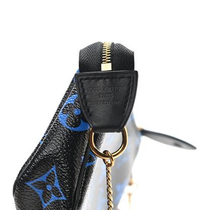 Louis Vuitton Colored Monogram Mini Pochette Accessories Blue Black 6 of 7