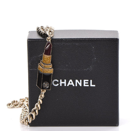 Chanel Enamel Chain Lipstick CC Kisses Belt Gold 9 of 9