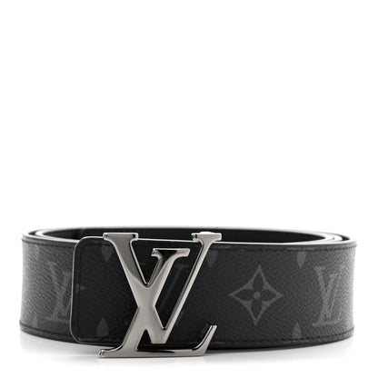 Louis Vuitton Monogram Eclipse Taigarama 40mm LV Initiales Reversible Belt 95 38 Black 1 of 9