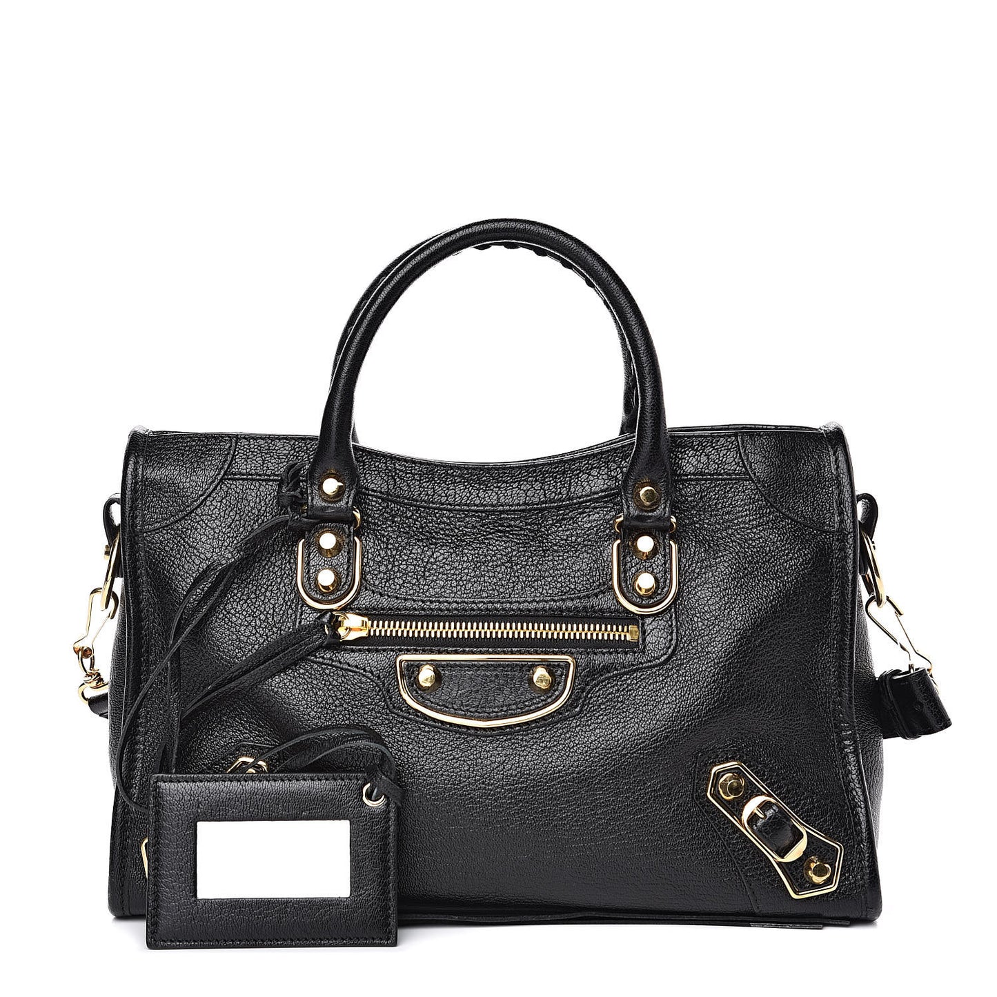 Chevre Gold Metallic Edge Hardware S City Black