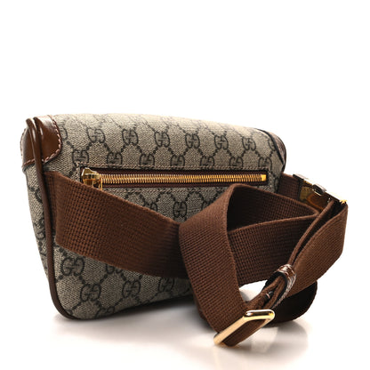 Gucci GG Supreme Monogram Textured Calfskin Retro Interlocking G Belt Bag Beige Ebony Brown Sugar 3 of 11