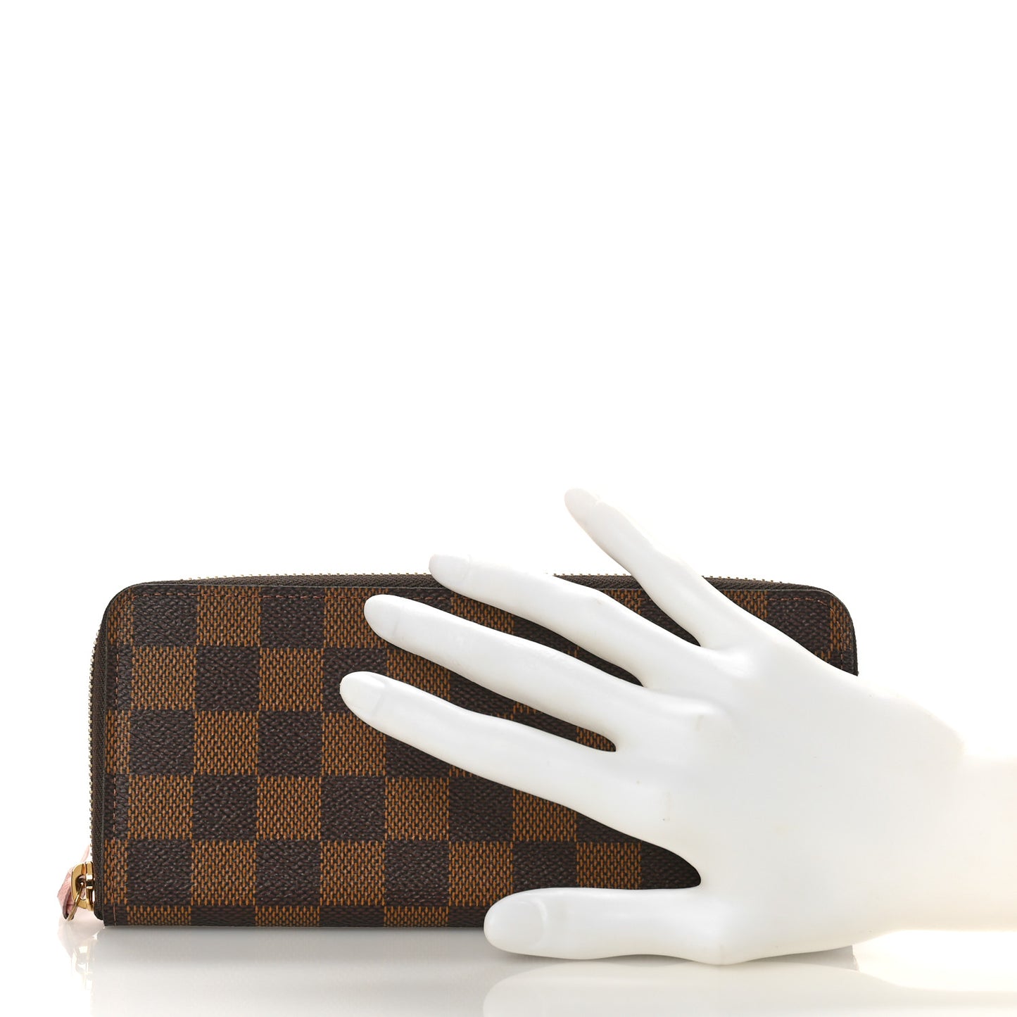 Damier Ebene Clemence Wallet Rose Ballerine