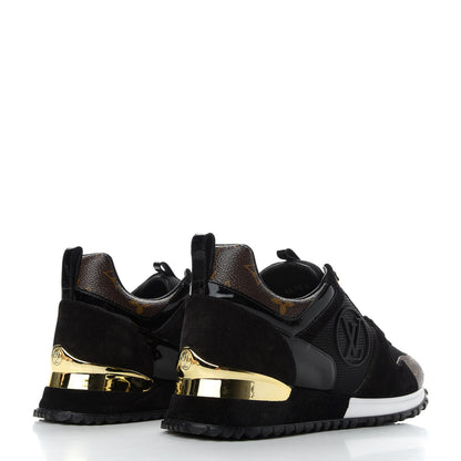 Louis Vuitton Suede Monogram Run Away Sneakers 37 Black 4 of 8