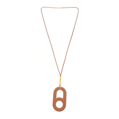 Hermes Swift Variation Pendant Necklace Gold 2 of 4