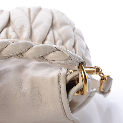 Miu Miu Nappa Matelasse Coffer Hobo Bianco 16 of 23