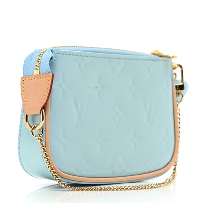 Louis Vuitton Vernis Valentine Mini Pochette Accessories Lollipop Blue 3 of 10
