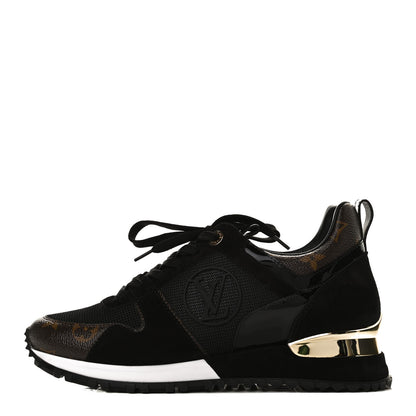 Louis Vuitton Suede Monogram Run Away Sneakers 37.5 Black 1 of 10