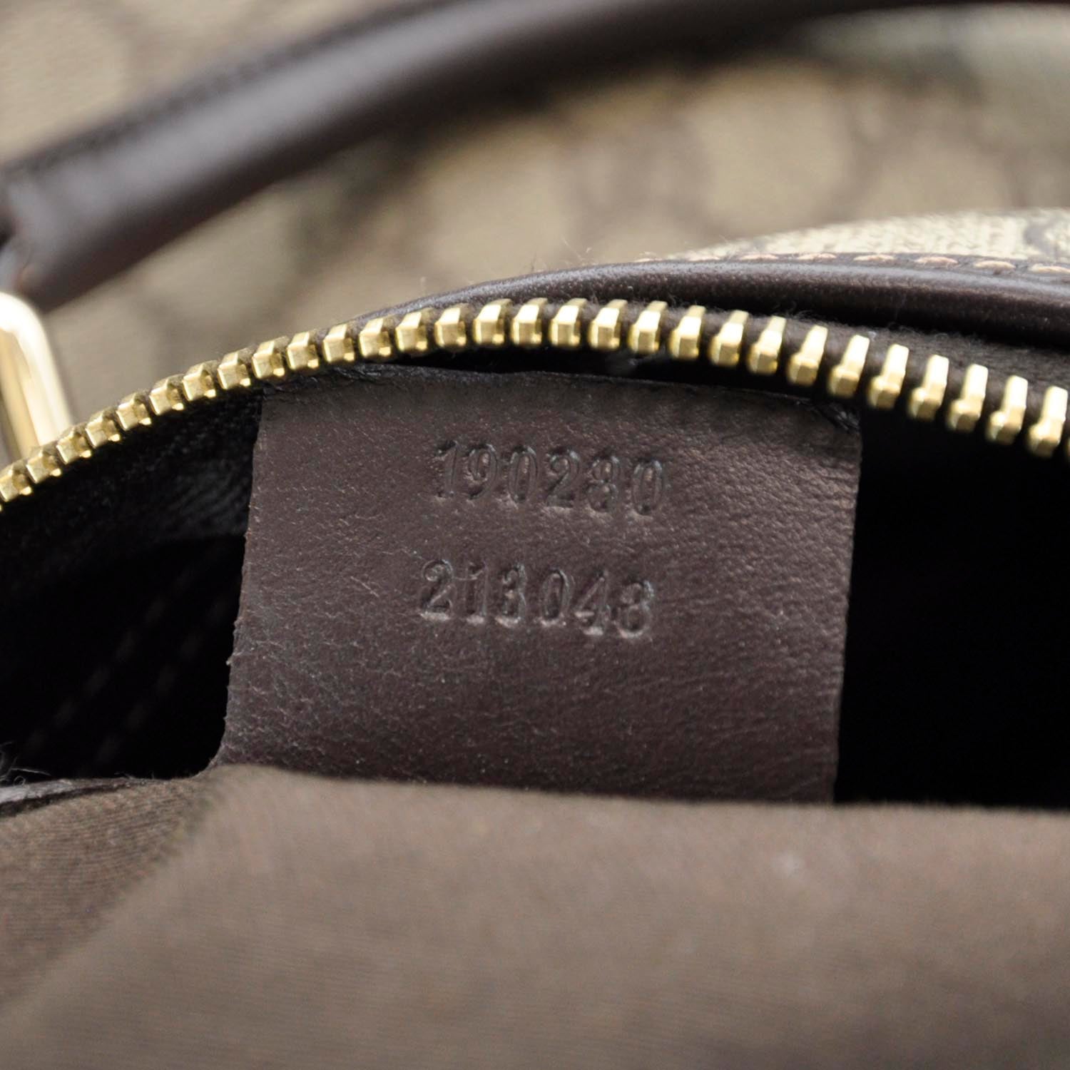 Gucci Coated Canvas Monogram Tote Ebony 11 of 11