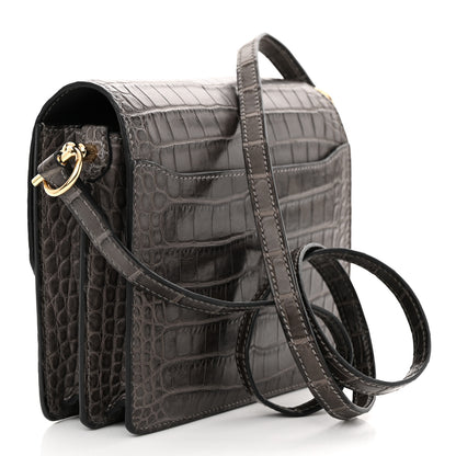 Hermes Matte Alligator Mini Sac Roulis Graphite 3 of 15