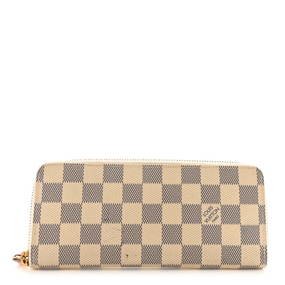 Louis Vuitton Damier Azur Clemence Wallet Rose Ballerine 1 of 9