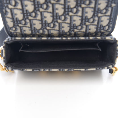 Christian Dior Oblique 30 Montaigne Box Bag Blue 4 of 9