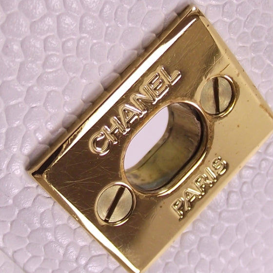 Chanel Caviar Quilted Small Double Flap White 12 of 13