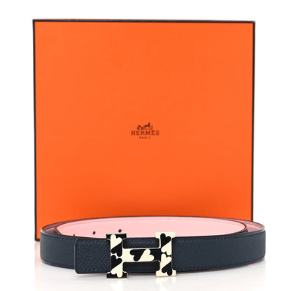 Hermes Swift Epsom H Email Coeur Belt 85 34 Rose Sakura Gris Misty 5 of 5