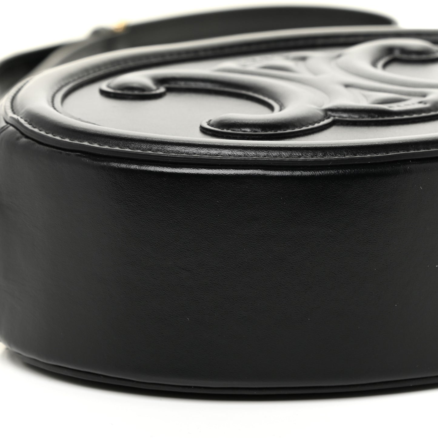 Smooth Calfskin Cuir Triomphe Oval Bag Black