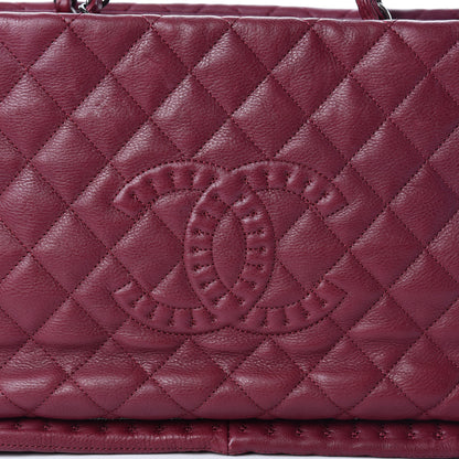 Chanel Calfskin Quilted Small Istanbul Tote Light Burgundy 13 of 13