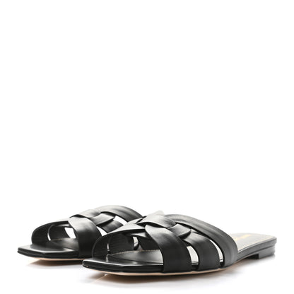 Saint Laurent Calfskin Nu Pied 05 Slide Sandals 38.5 Black 3 of 9