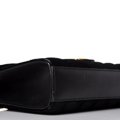 Saint Laurent Velvet Tri-Quilt Monogram Medium College Bag Black 8 of 9