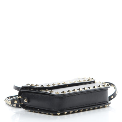 Valentino Garavani Vitello Rockstud Flap Crossbody Bag Black 4 of 17
