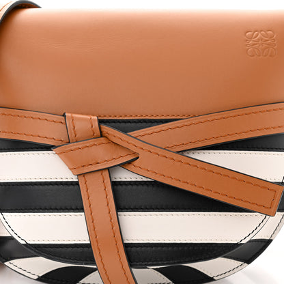 Loewe Calfskin Marine Stripe Small Gate Crossbody Bag Tan 7 of 9