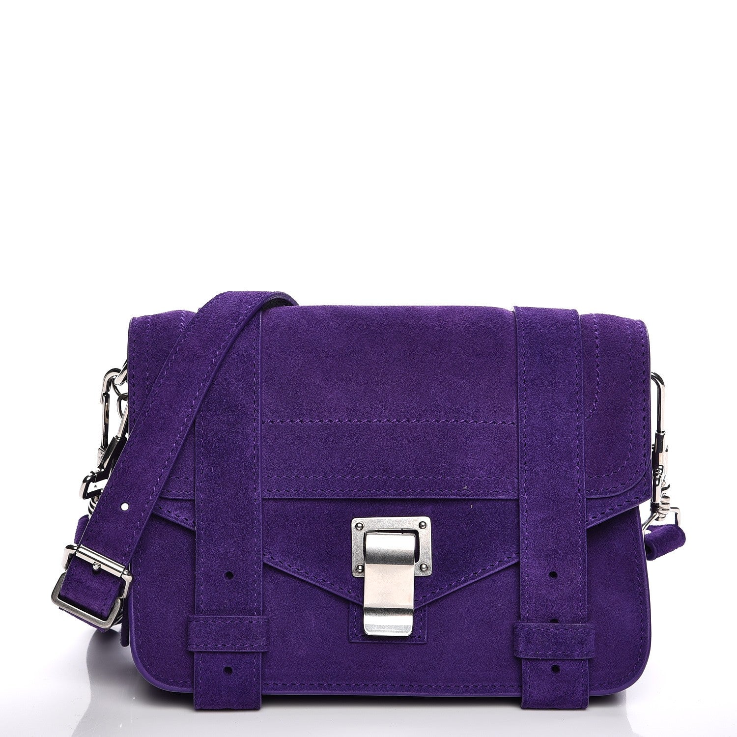 Proenza Schouler Suede PS1 Mini Pouch Messenger Bag Amethyst 1 of 9
