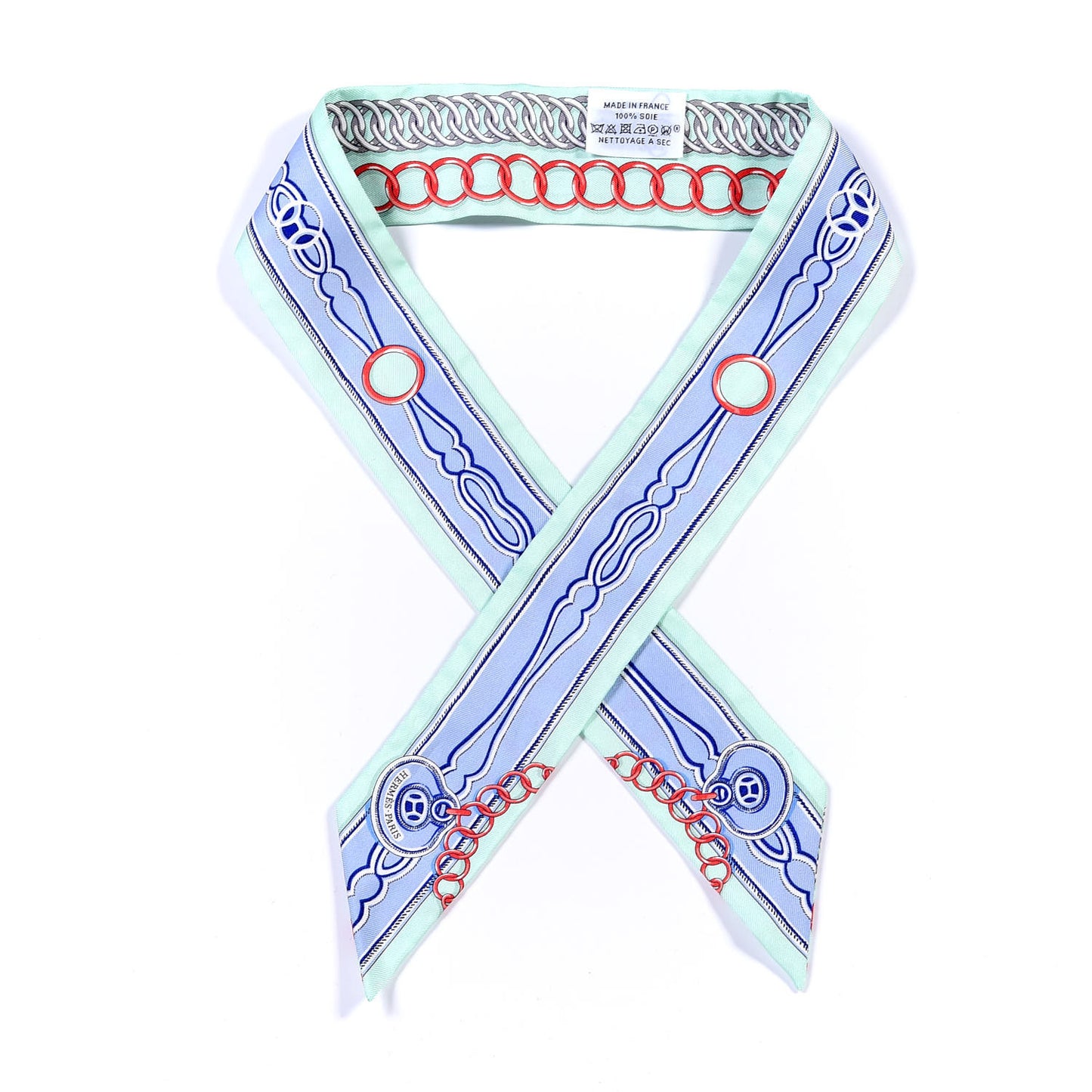 Silk Maillons Twilly Vert D'eau Ciel Rouge