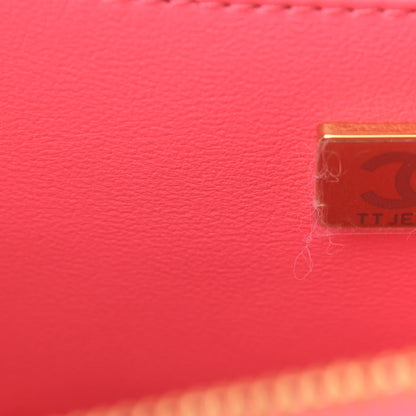 Chanel Lambskin Quilted CC In Love Heart Bag Pink 7 of 13