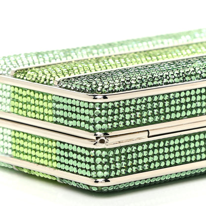 Judith Leiber Swarovski Crystal Minaudiere Clutch Green 7 of 8