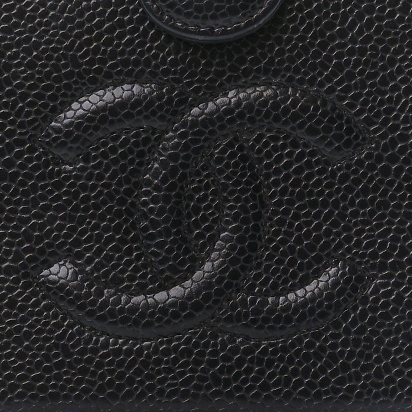 Caviar Timeless CC Zipped Pocket Wallet Black