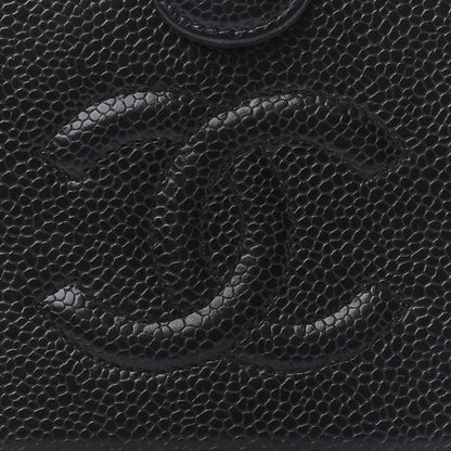 Chanel Caviar Timeless CC Zipped Pocket Wallet Black 12 of 14